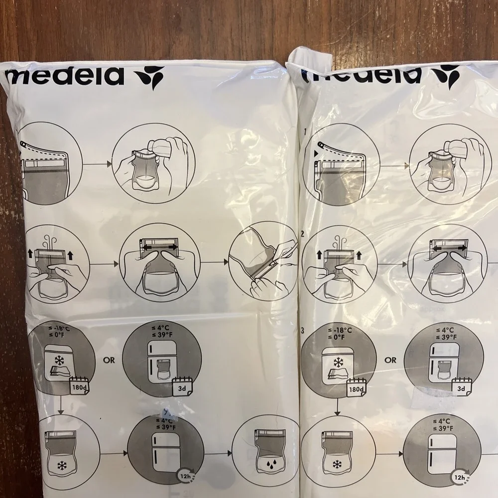 Medela Breastmilk Storage Bags 7oz 50 Count Total of 100 Bags. Brand lot of 2